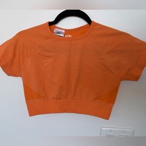 AYBL Empower Seamless Crop Top- Orange Marl